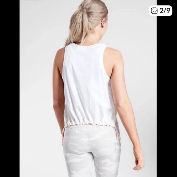 Athleta Organic Daily Bungee White Tank Top - Picture 3 of 12